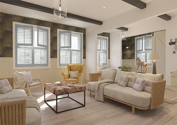 Kensington, Skyline Grey - Tier on Tier Plantation Shutter - Image 7